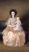 Francisco Goya Countess of Altamira and her Daughter oil painting on canvas